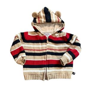 Kitestrings by Hartstrings | EUC Striped Hoodie with Bear Ears